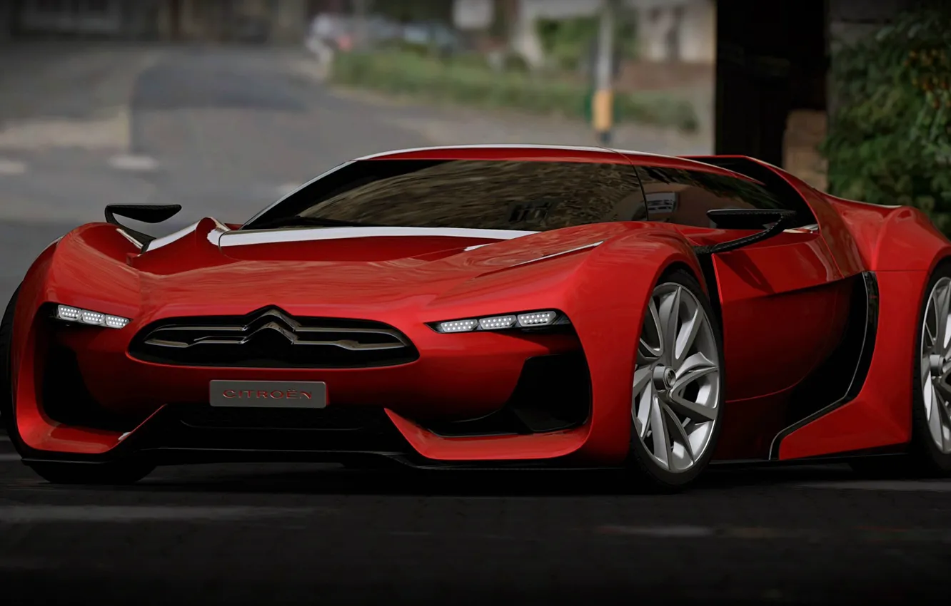 Фото обои Concept, Citroen, Red, Gran Turismo, SuperCar