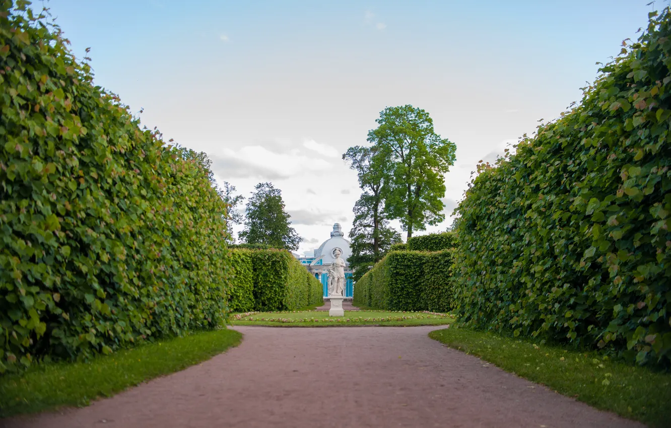 Фото обои сад, статуи, дворец, спб, пушкин, барокко, санкт петербург, екатерининский дворец