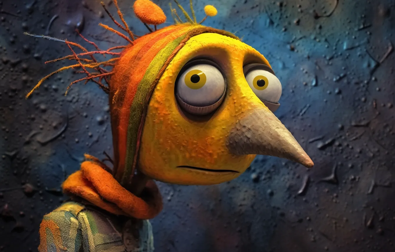 Фото обои взгляд, портрет, кукла