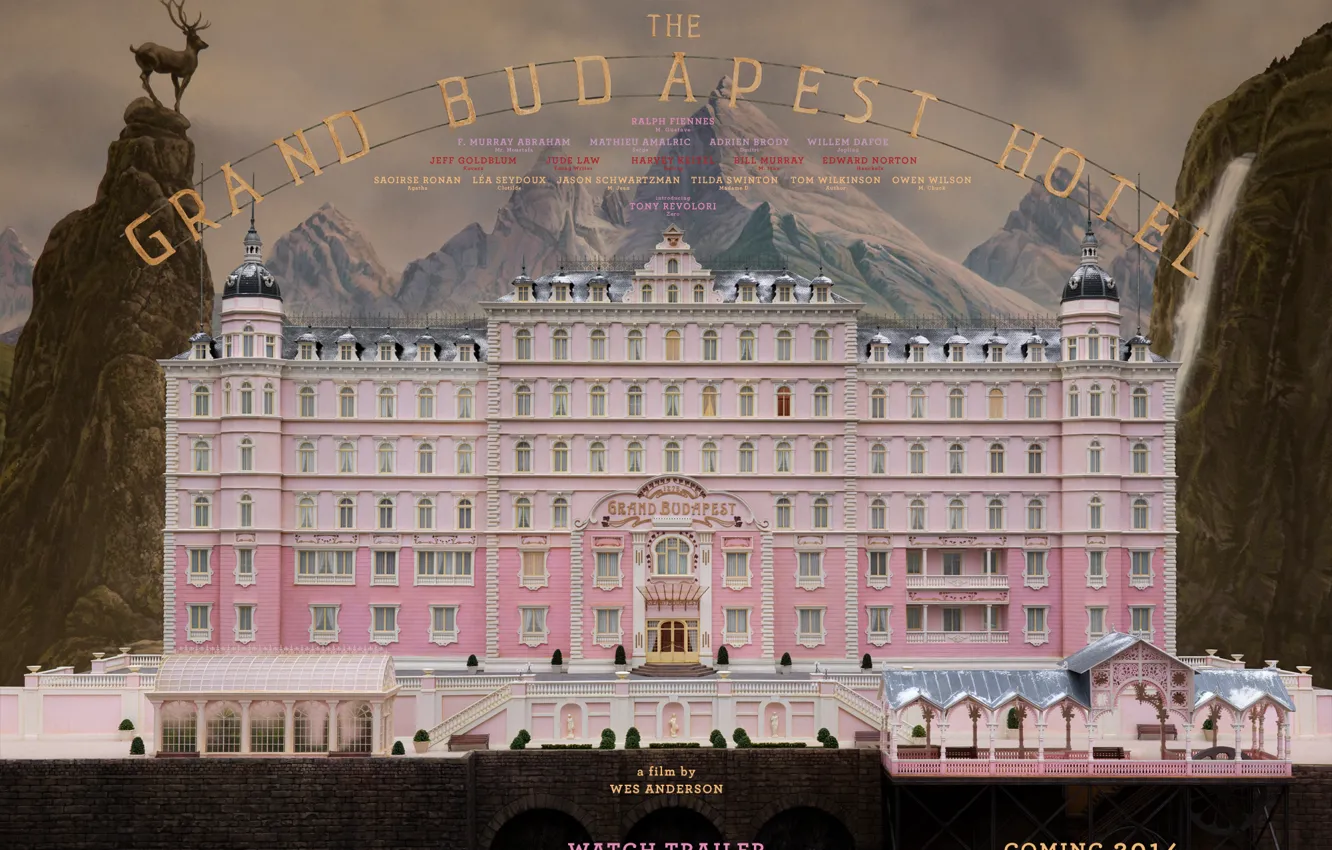 Фото обои movie, poster, adventure, 2014, comedy, drama, отель гранд будапешт, Wes Anderson