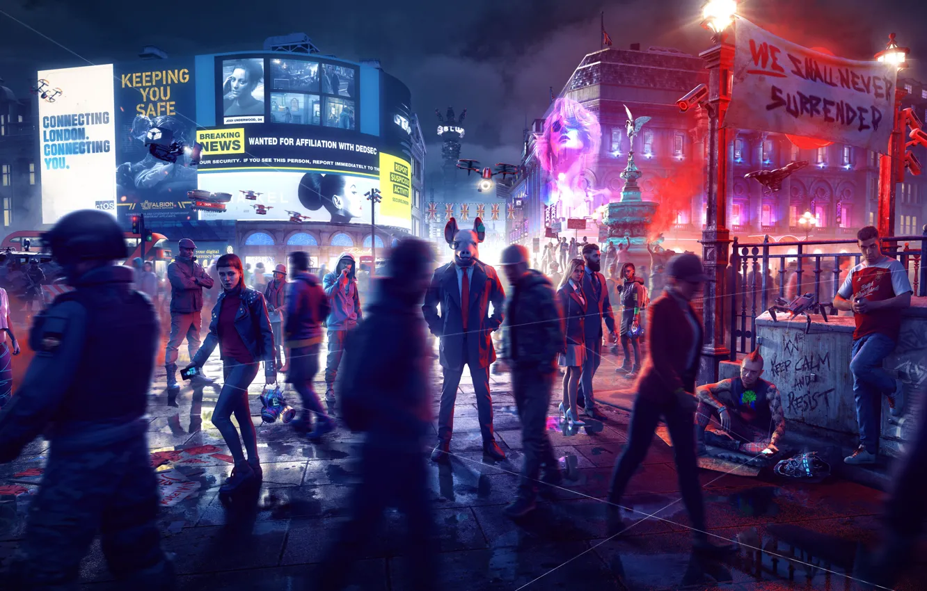 Фото обои Ubisoft, Legion, Watch Dogs, Watch Dogs: Legion