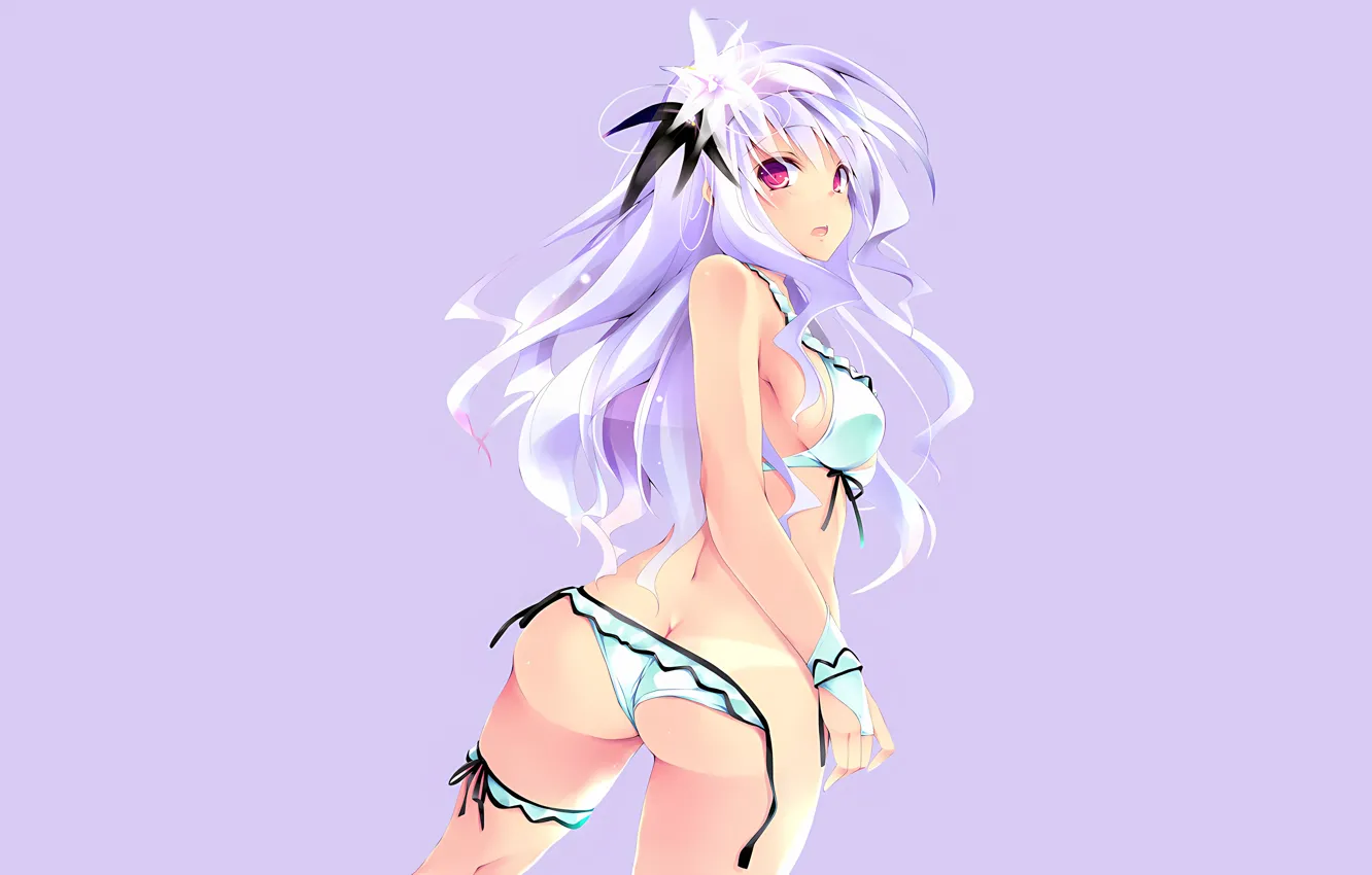 Фото обои girl, sexy, ass, cleavage, long hair, boobs, anime, beautiful