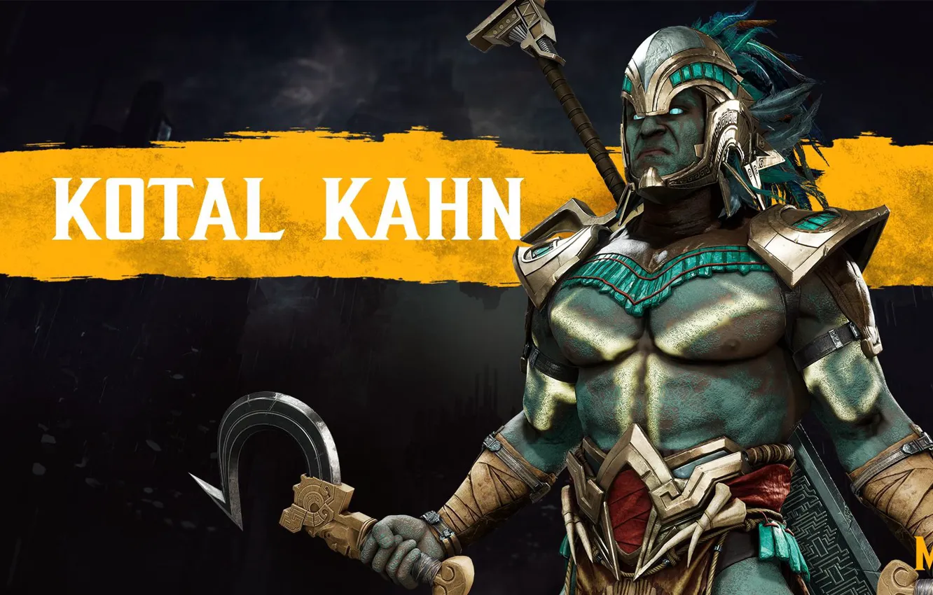 Фото обои боец, Смертельная Битва, MK11, NetherRealm Studios, Kotal Kahn, Коталь Кан, Mortal Kombat 11