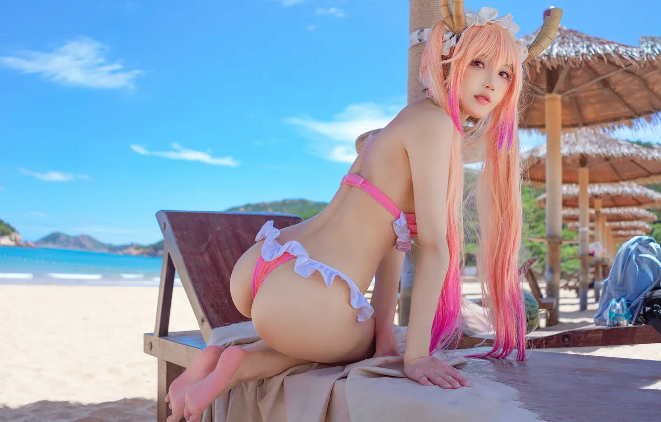 Фото обои girl, cosplay, asian, bikini, chinese