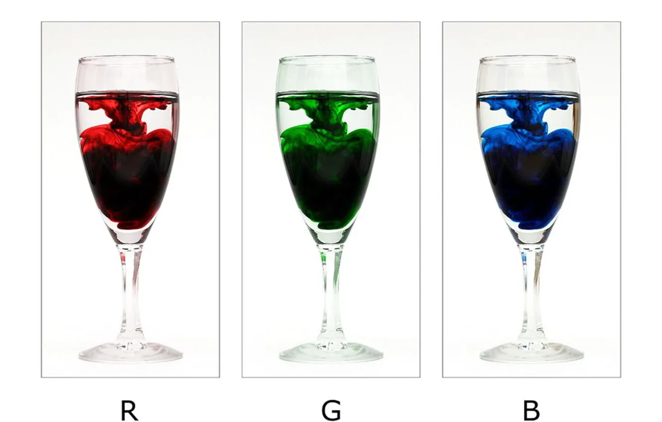 Фото обои минимализм, бокалы, RGB