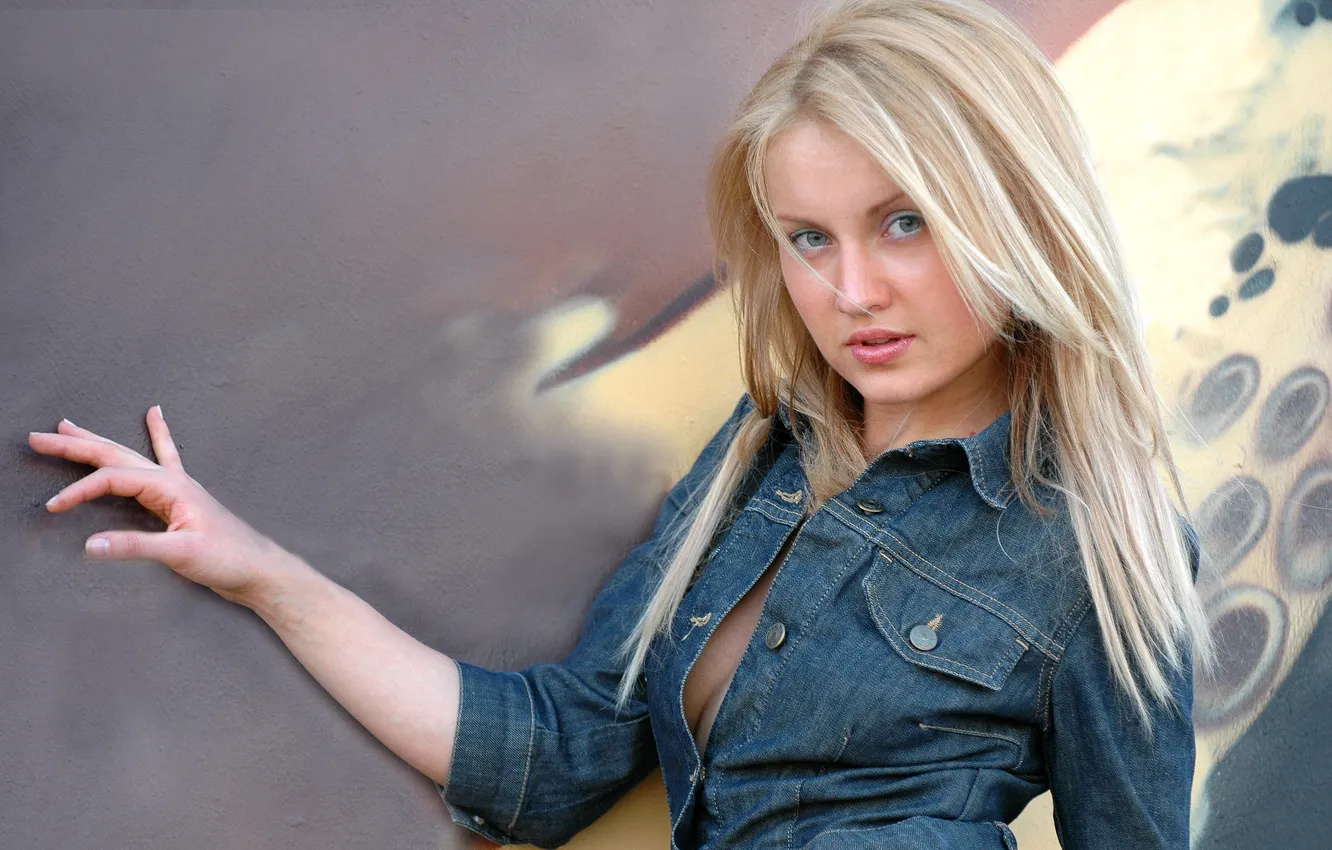 Фото обои girl, Anna, beautiful, Blonde, Russian model