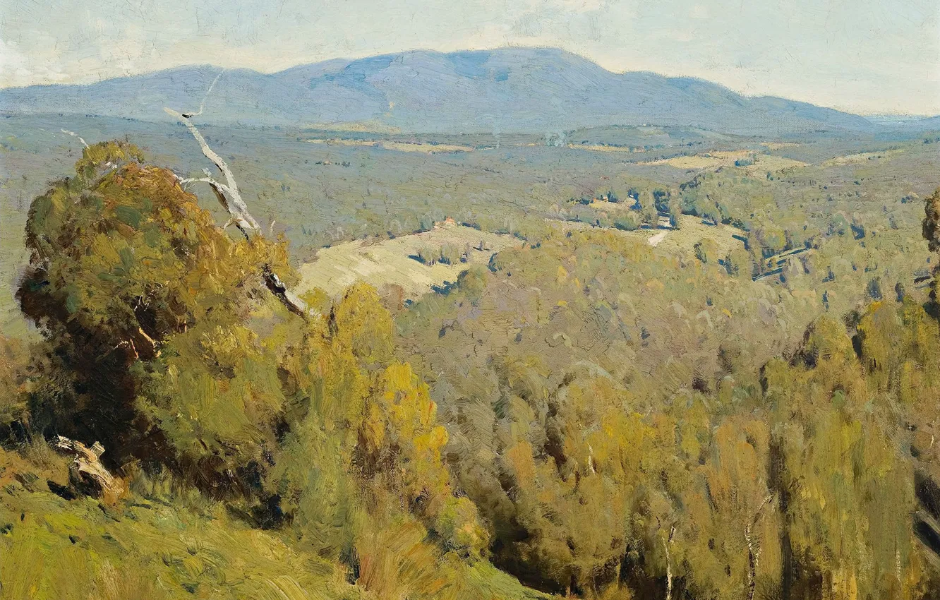 Фото обои картина, 1918, Penleigh Boyd, Пенлей Бойд, Пейзаж долины Ярры