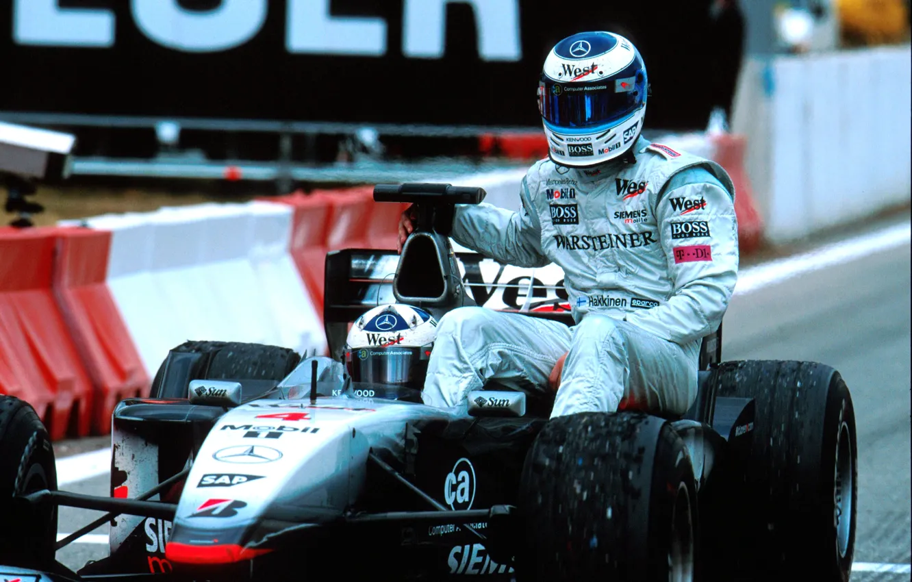 Фото обои McLaren, Formula 1, Retro, Mika Hakkinen, David Coulthard
