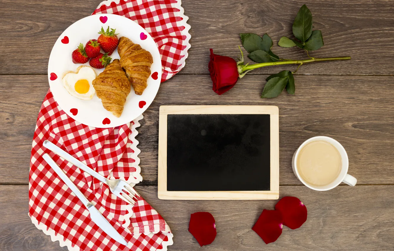 Фото обои любовь, розы, завтрак, сердечки, love, romantic, hearts, coffee cup