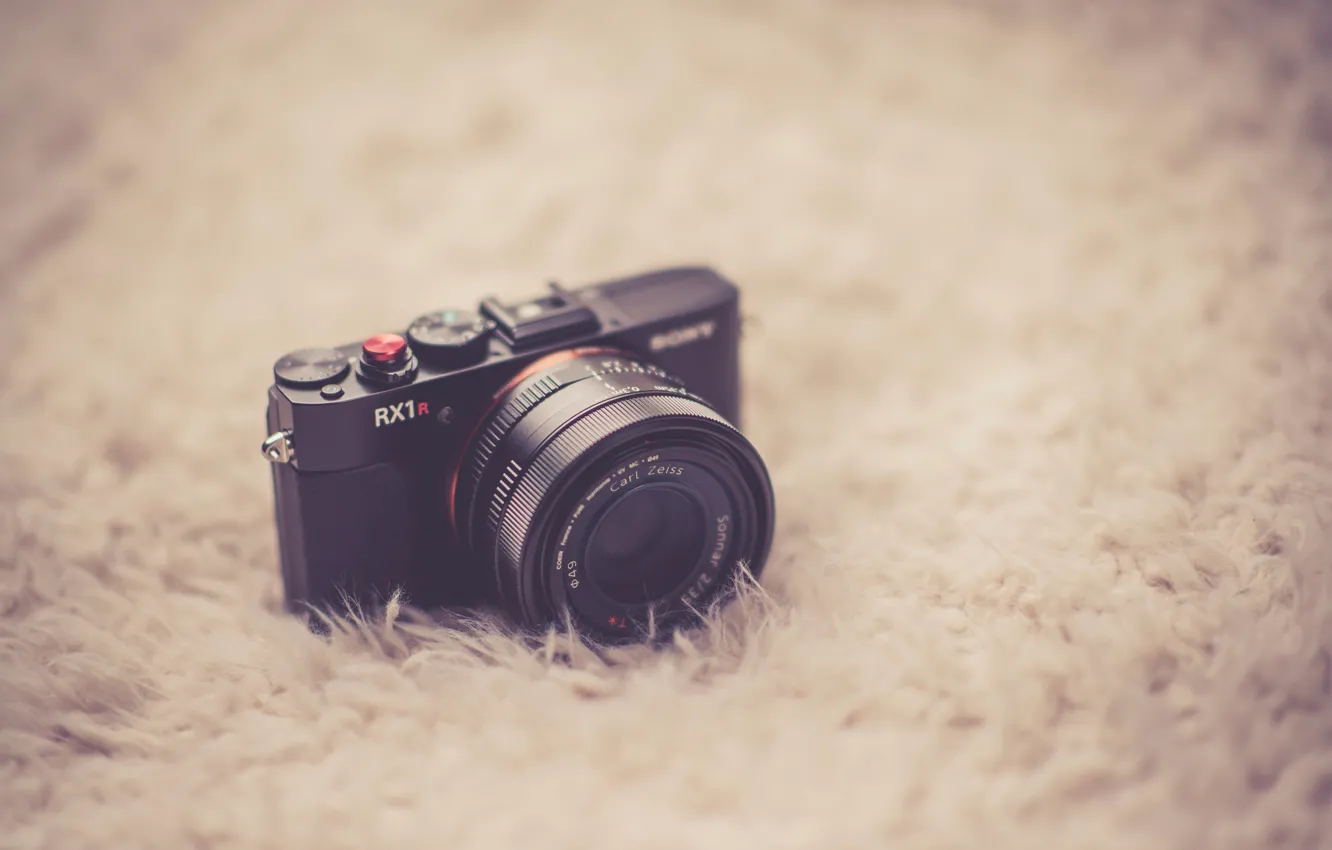 Фото обои фотоаппарат, боке, SONY