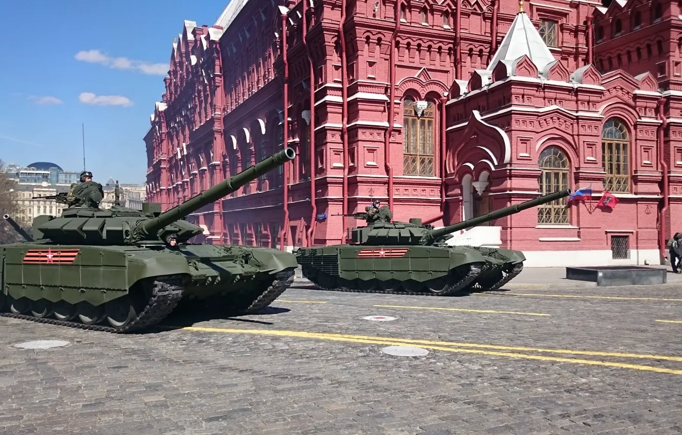 Фото обои парад, Т-72, боевой танк