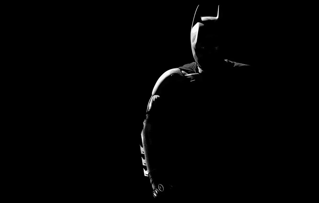 Фото обои бетмен, минимализм, Бэтмен, black, Batman, bat, Minimalism, Бэтс