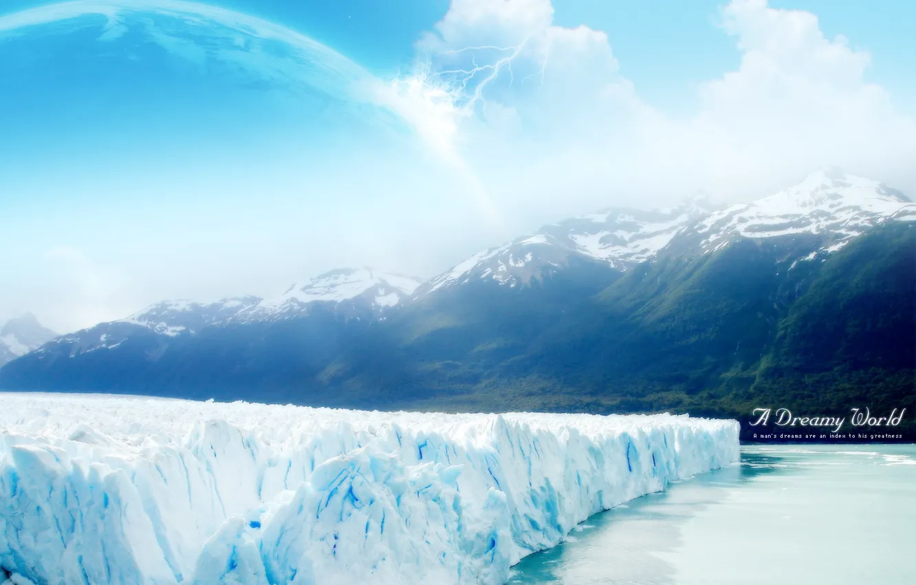 Фото обои лед, горы, Dreamy World