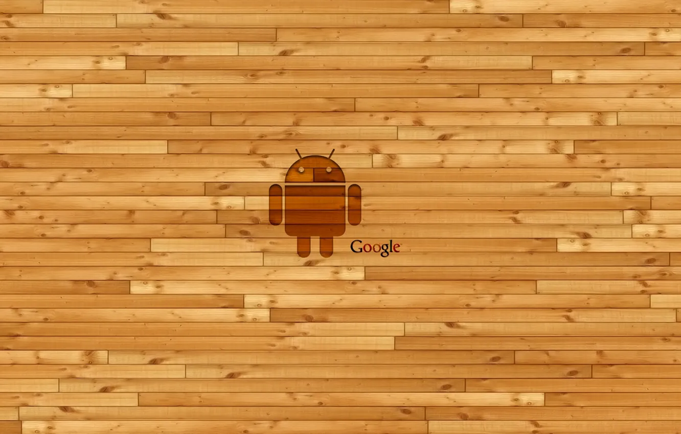 Фото обои стена, логотип, Google, андроид, android, деревянная, гугл