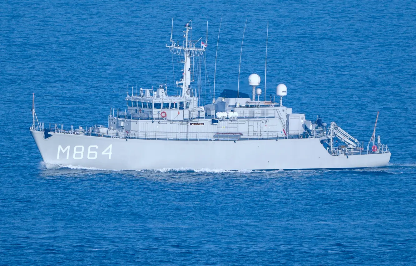 Фото обои минный тральщик, 2024, ВМС Нидерландов, HNLMS Willemstad