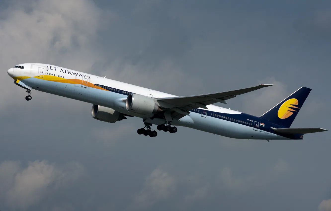 Фото обои Boeing, 777-300ER, Jet Airways