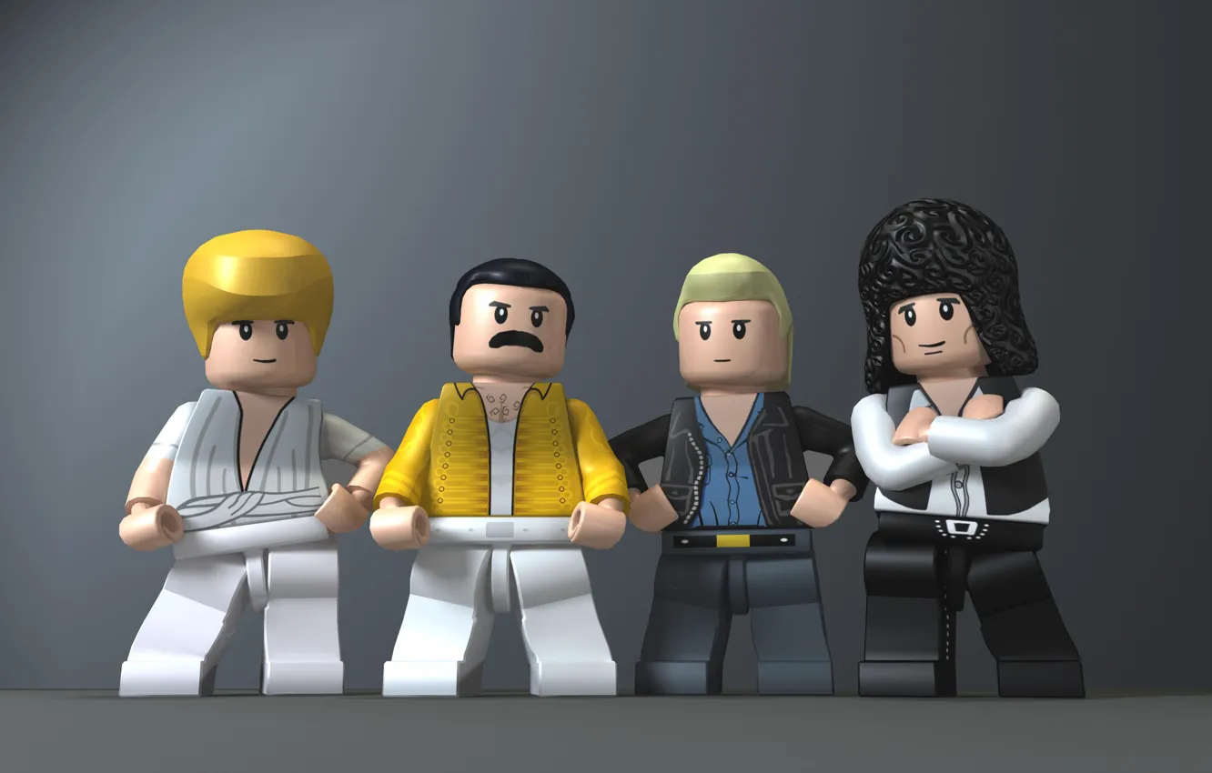 Фото обои Queen, Freddie Mercury, Brian May, Roger Taylor, John Deacon