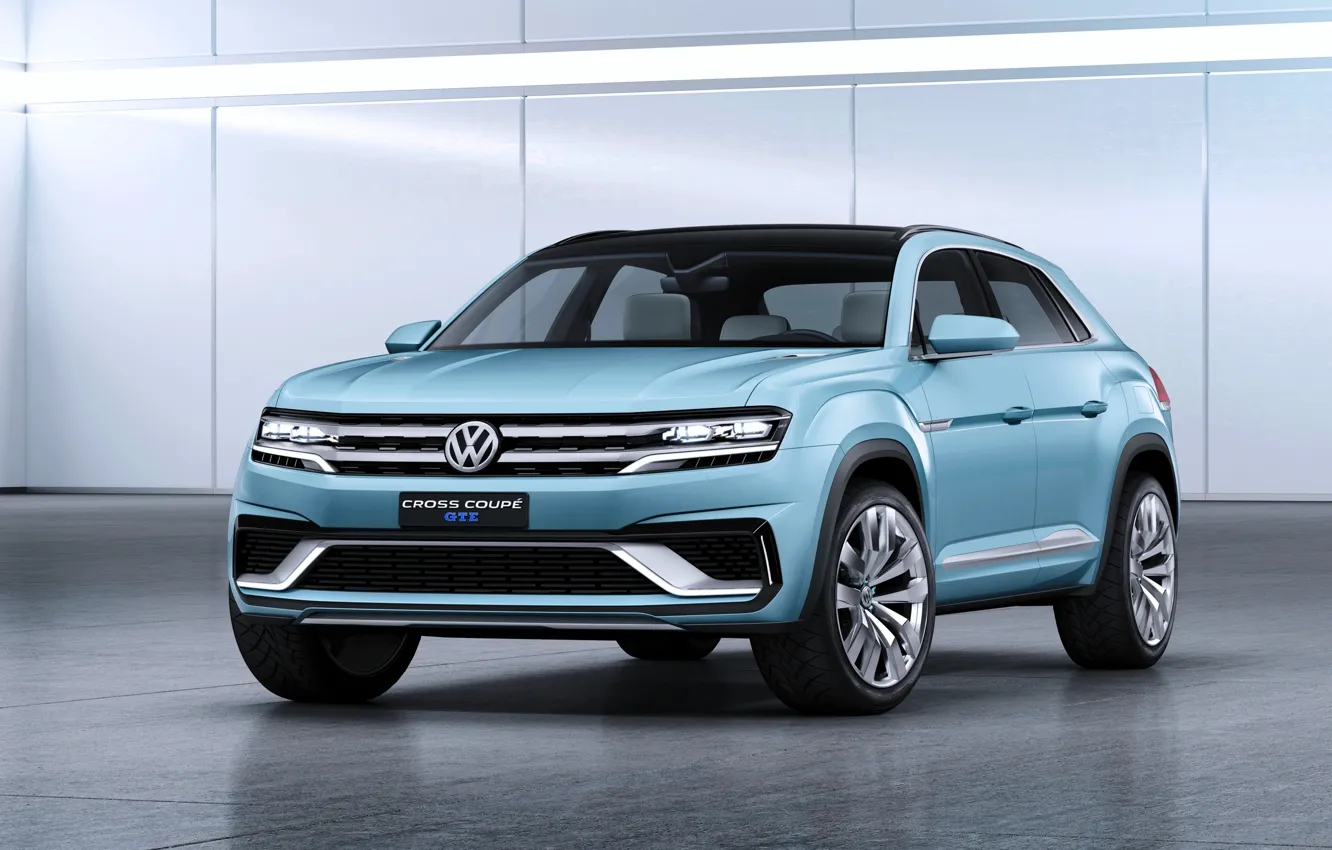 Фото обои Concept, Volkswagen, Coupe, фольксваген, GTE, 2015, Cross