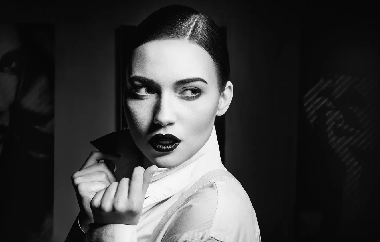 Фото обои девушка, портрет, рубашка, Marianna Petrushevskaya, Марианна Петрушевская