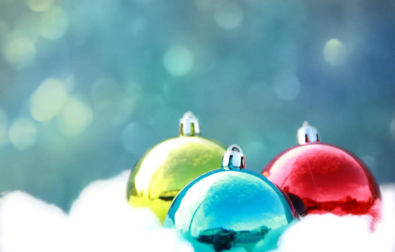 Фото обои шарики, блеск, цвет, новый год, рождество