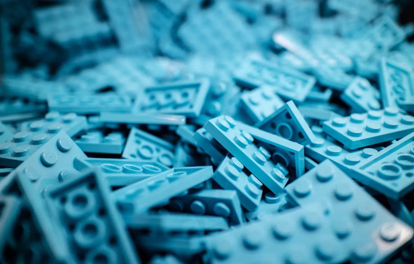Фото обои lego, blue, bricks