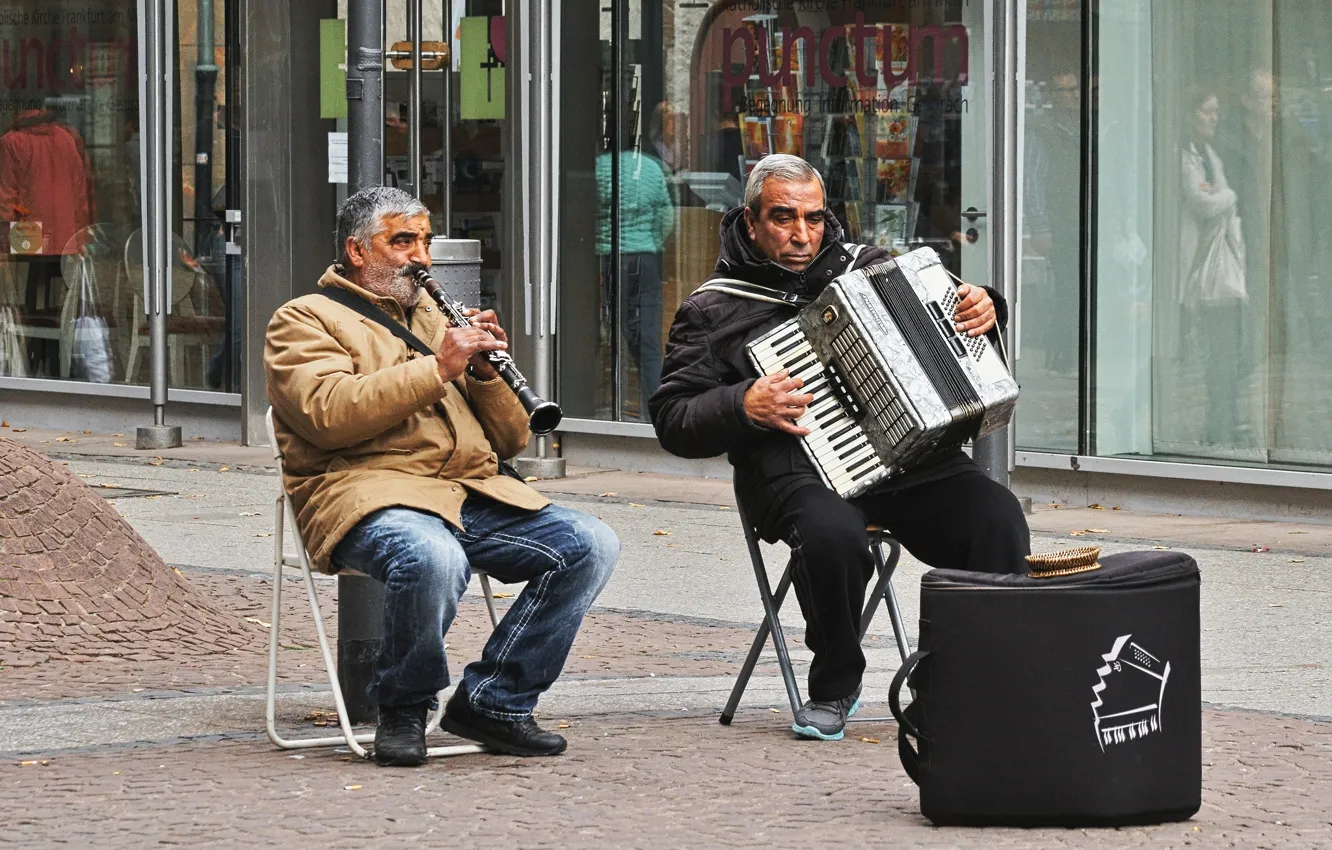 Фото обои музыка, люди, улица