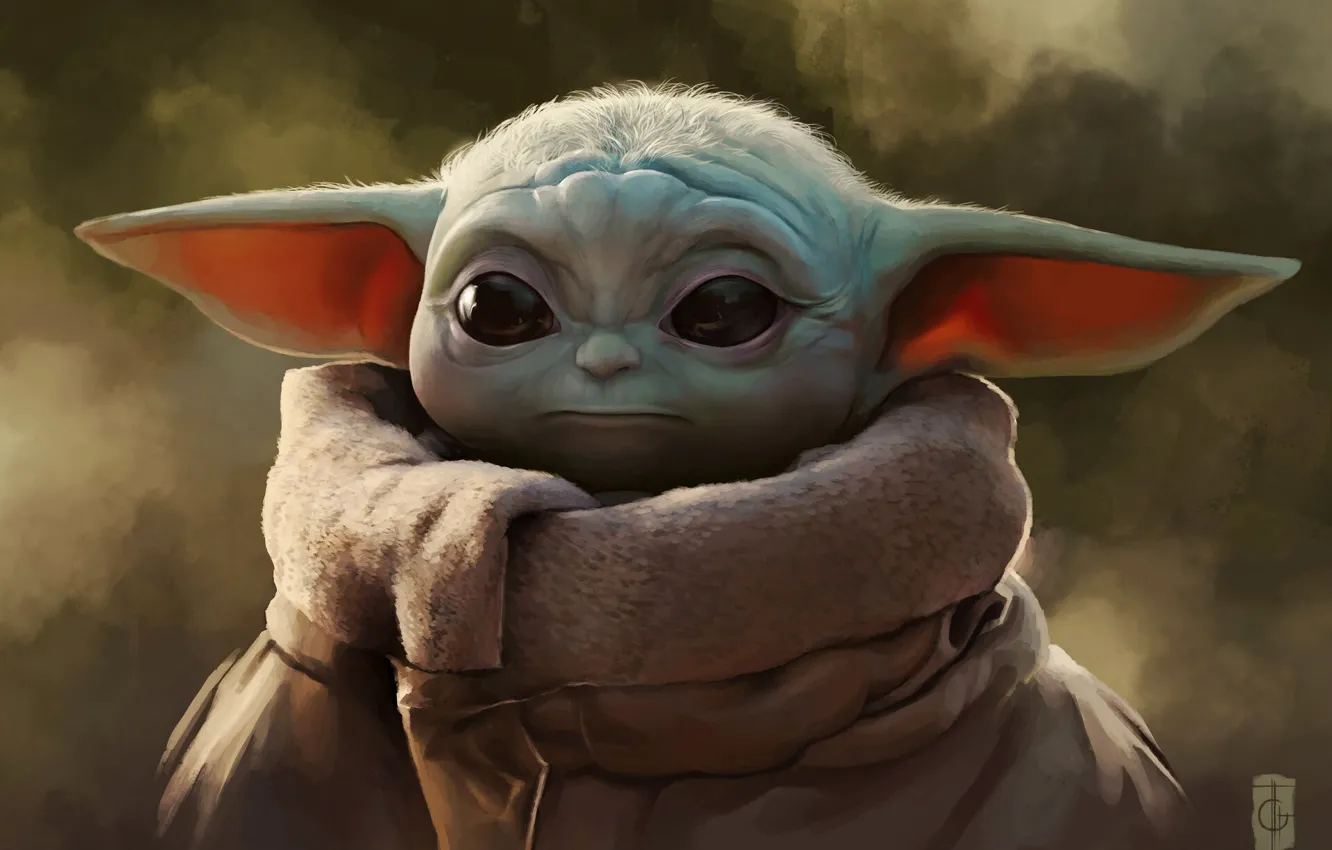 Фото обои Star Wars, Стиль, Глаза, Fantasy, Арт, Art, Фантастика, Малыш