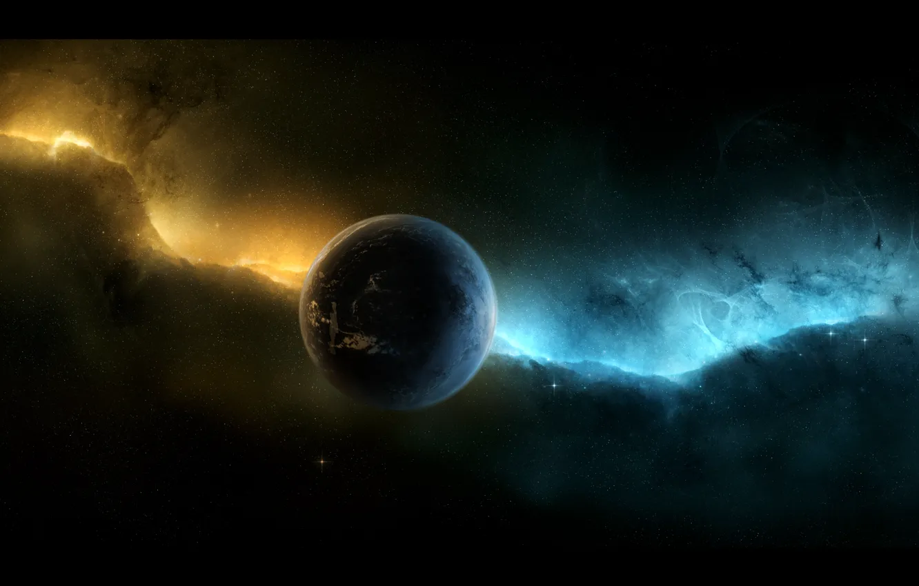Фото обои звезды, пространство, планета, nebula, бесконечность