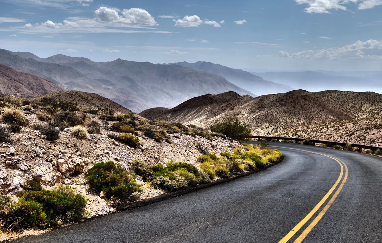 Фото обои дорога, природа, пустыня