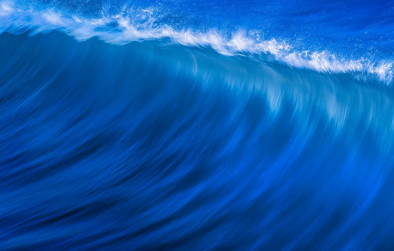 Фото обои море, океан, волна, синий фон