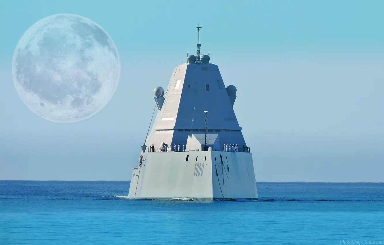 Фото обои невидимка, эсминец, Zumwalt