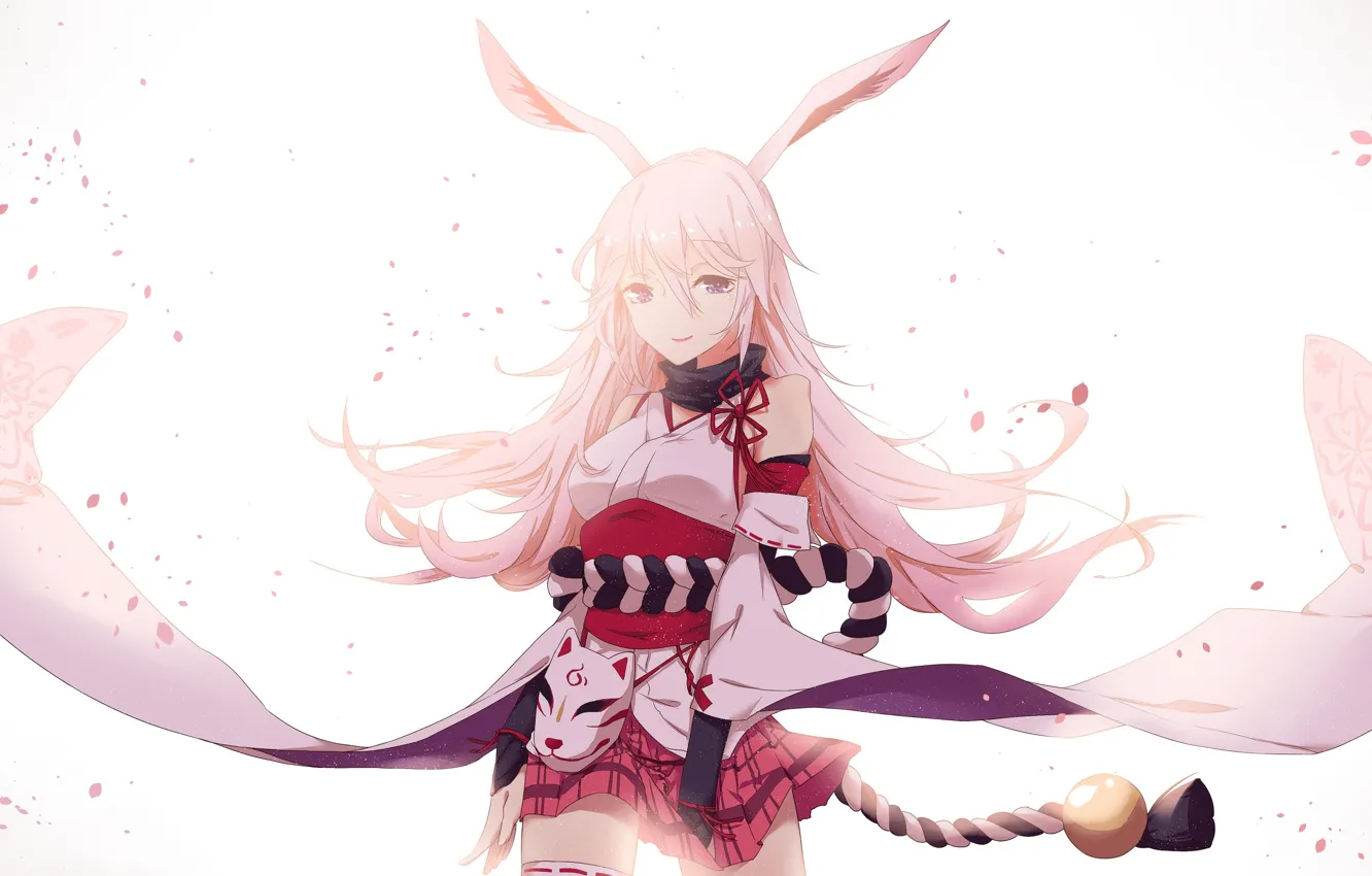 Фото обои девушка, фон, лепестки, benghuai xueyuan