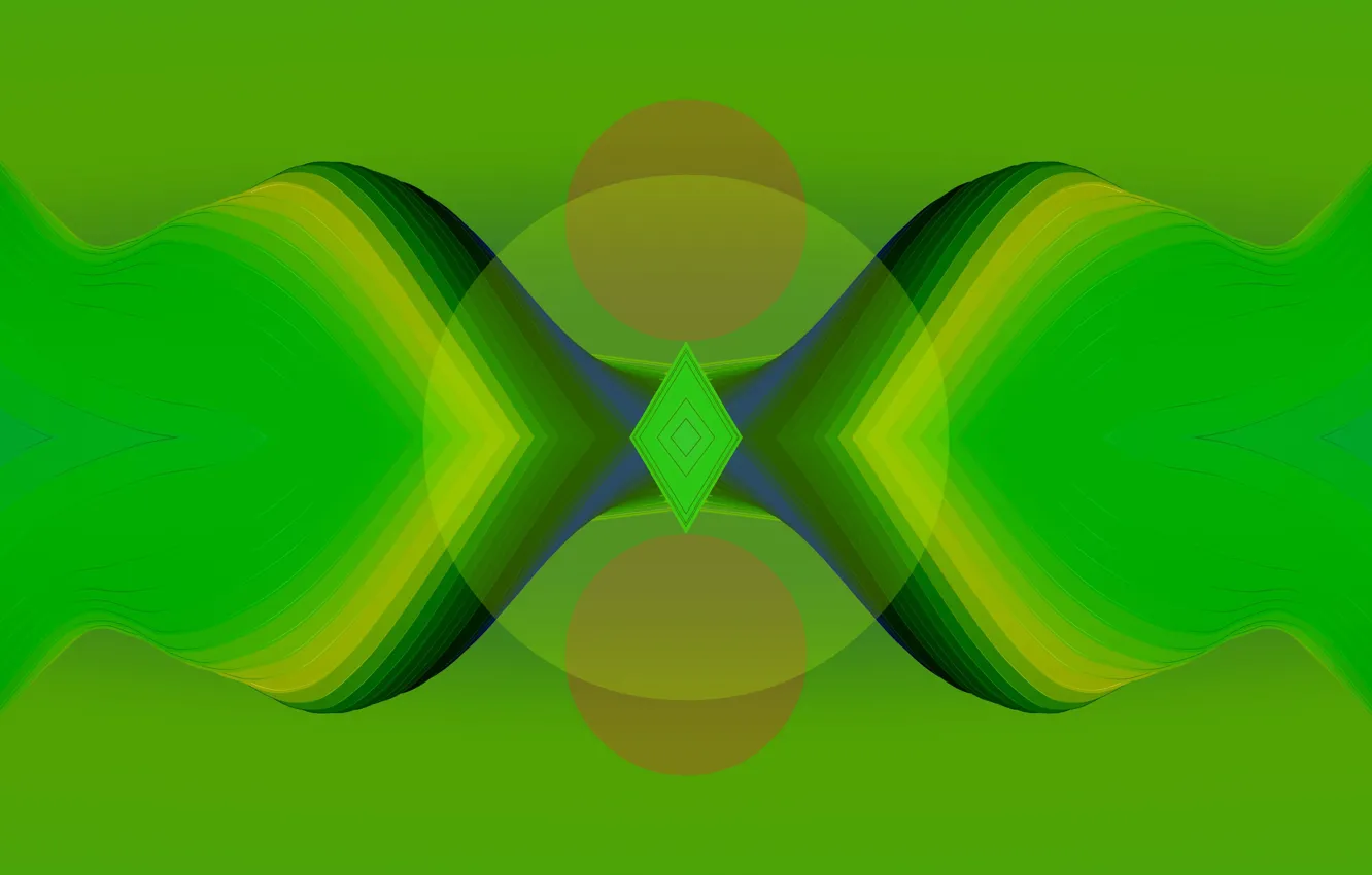 Фото обои круги, зеленый, фон, полутон