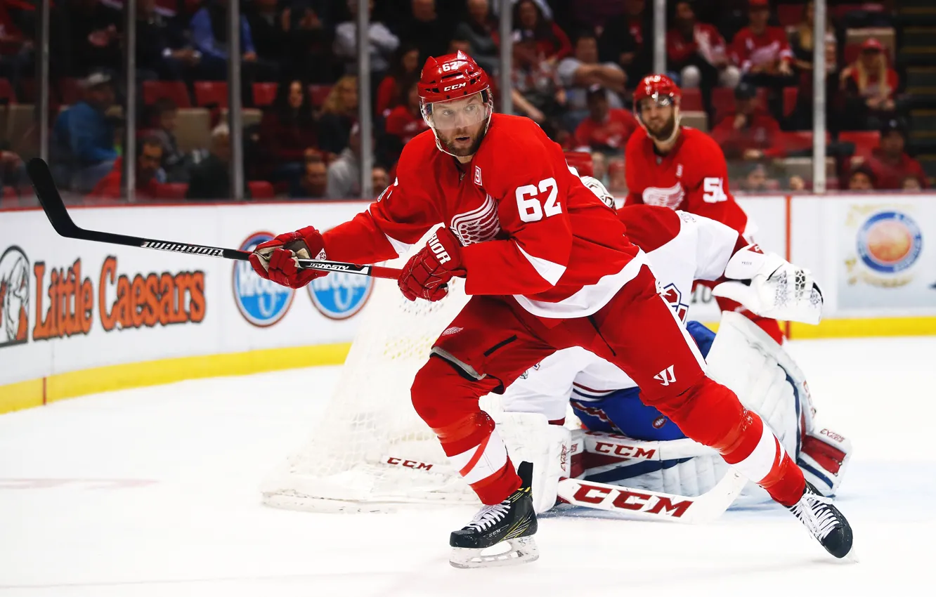 Фото обои Игра, Спорт, Лед, Лёд, Detroit, NHL, НХЛ, Хоккей