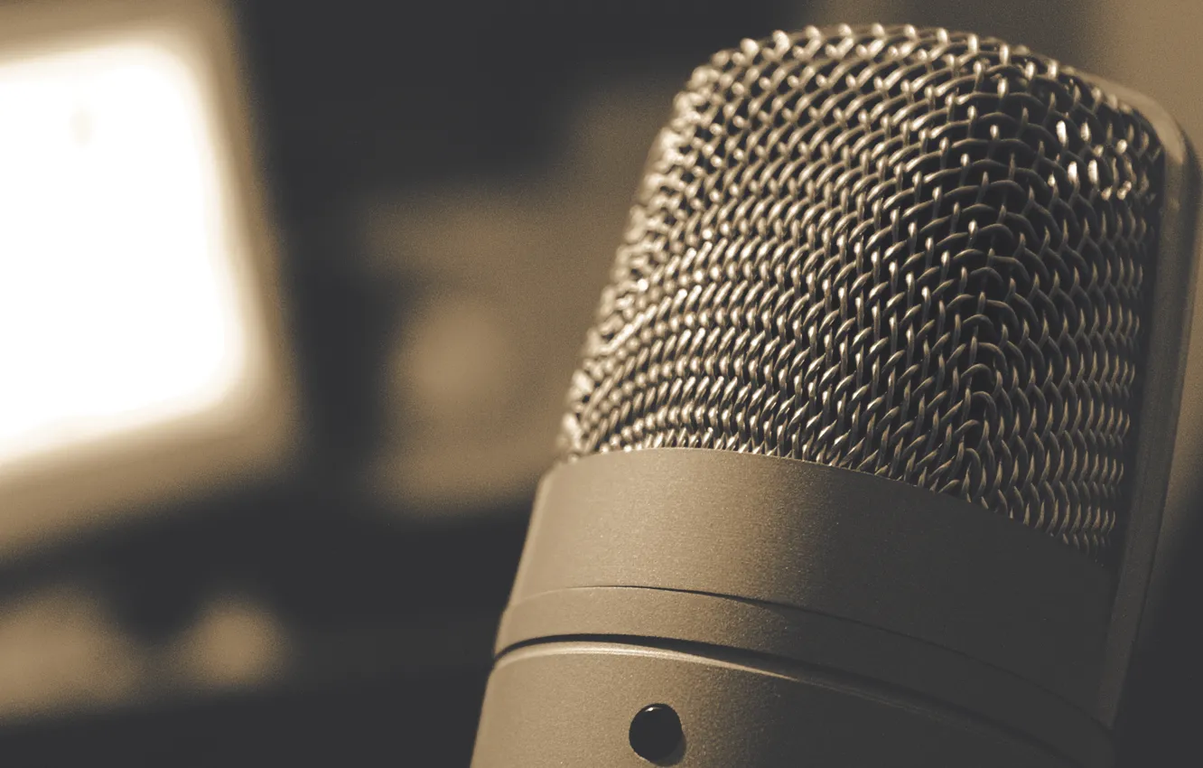Фото обои макро, музыка, обои, размытие, music, wallpaper, микрофон, macro