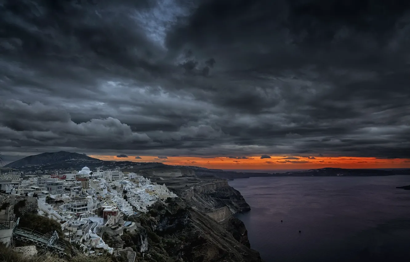 Фото обои Santorini, arquitectura, Thera, grecia