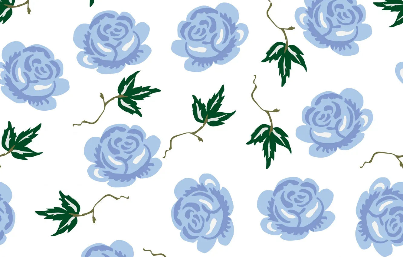 Фото обои белый, цветы, фон, розы, wallpaper, blue, background, paper