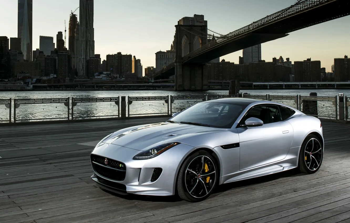 Фото обои Jaguar, ягуар, US-spec, AWD, 2015, F-Type R