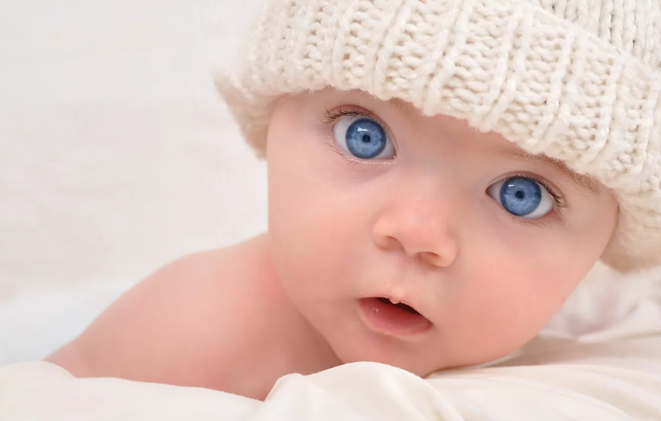 Фото обои дети, ребенок, малыш, children, kid, счастливый ребенок, happy baby, большие красивые голубые глаза