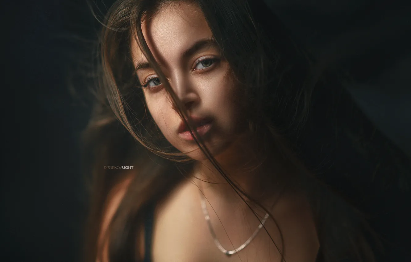 Фото обои взгляд, волосы, Девушка, Alexander Drobkov-Light, Валерия Фомина