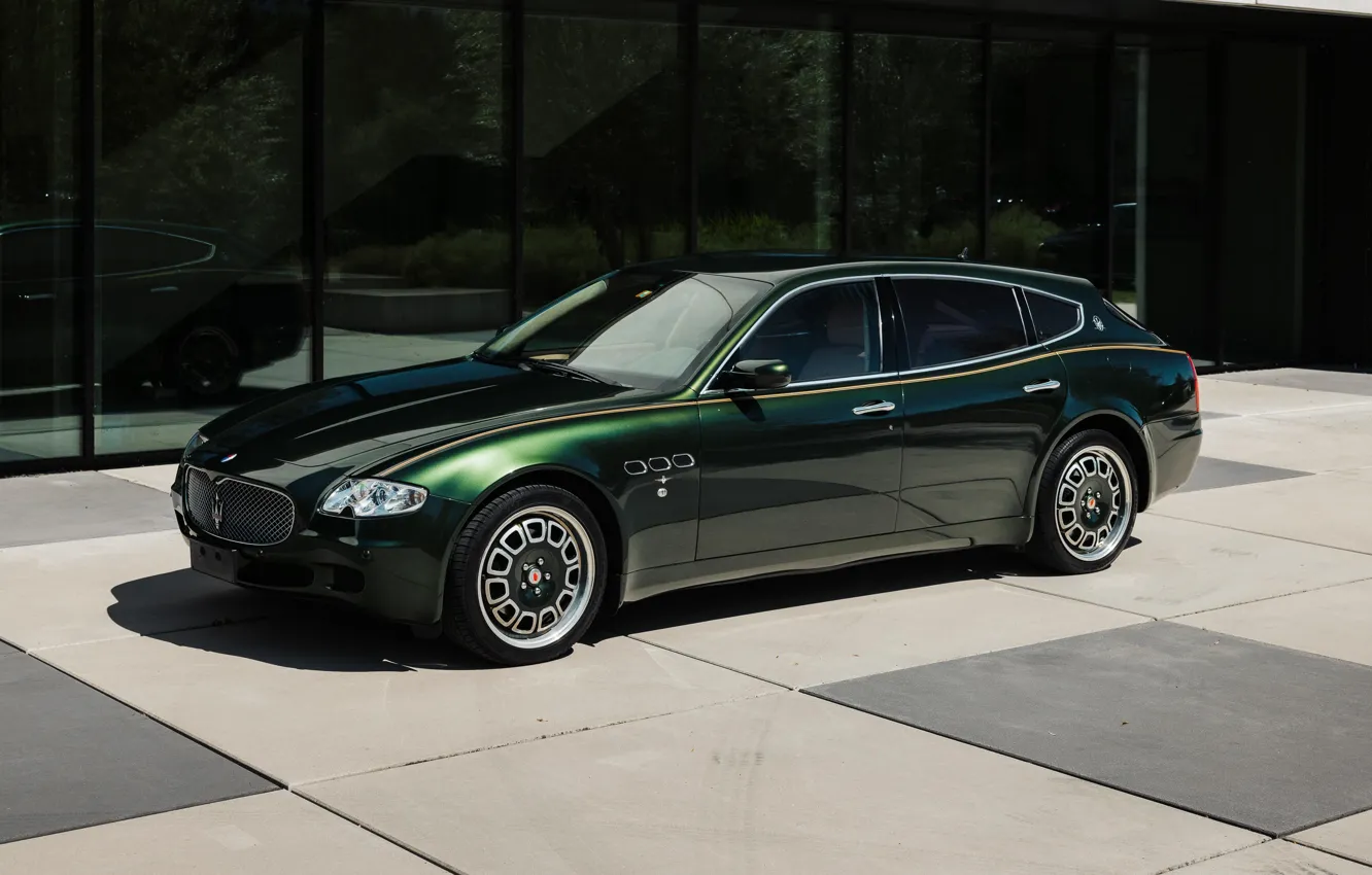 Фото обои Maserati, Quattroporte, emerald, Maserati Quattroporte Bellagio Fastback