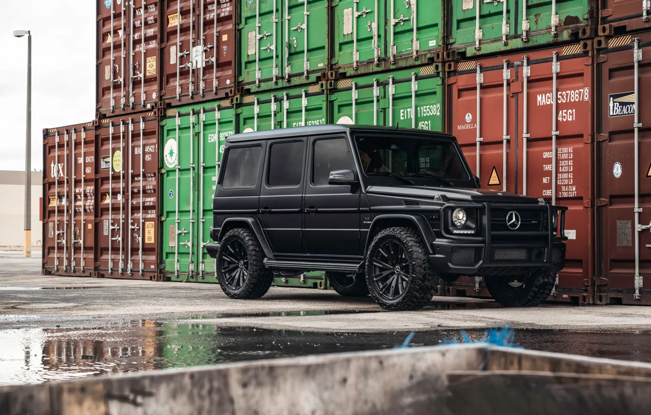 Фото обои mercedes, container, class g, wagen, amg g
