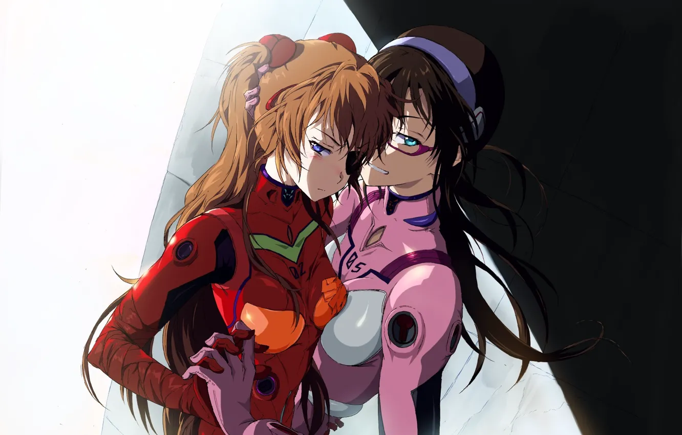 Фото обои Аниме, Ева, Anime, Neon Genesis Evangelion, Евангелион, Аска Лэнгли Сорью, Мари Илластриэс Макинами, Синсэйки Эвангэрион