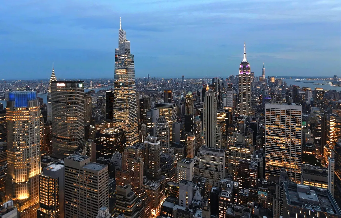 Фото обои USA, New York City, Top of The Rock