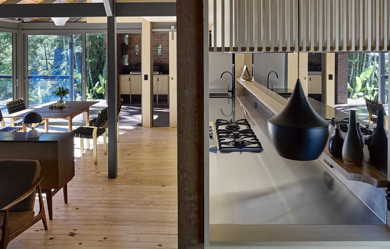 Фото обои интерьер, кухня, столовая, Triangle House, by Vokes and Peters