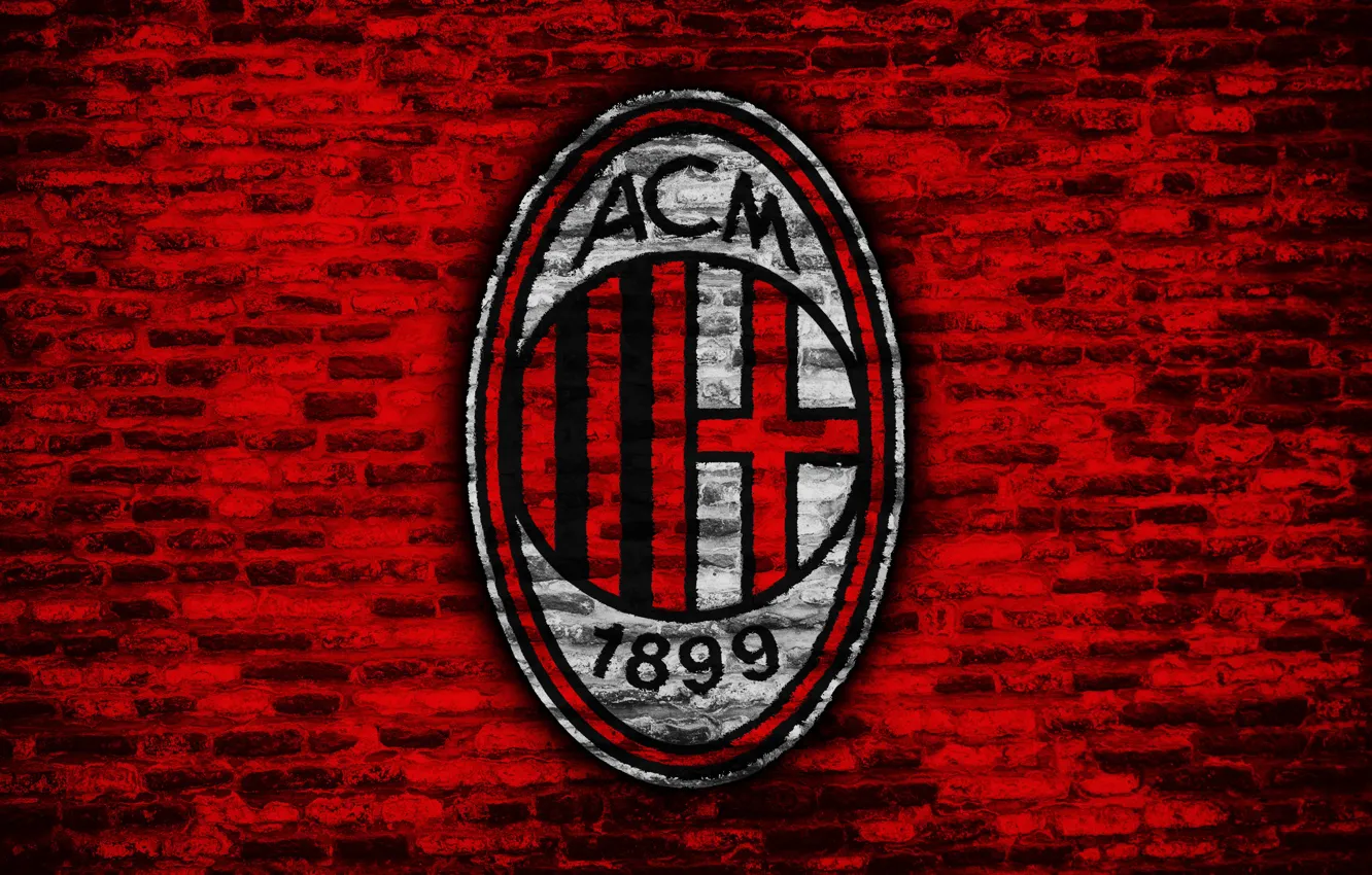 Фото обои wall, milan, ac milan, red & black