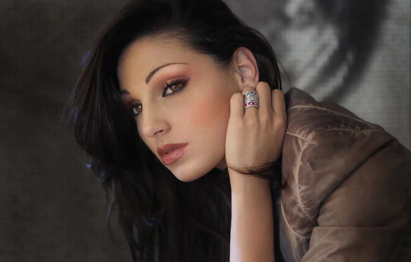 Фото обои модель, шатенка, красотка, anna tatangelo