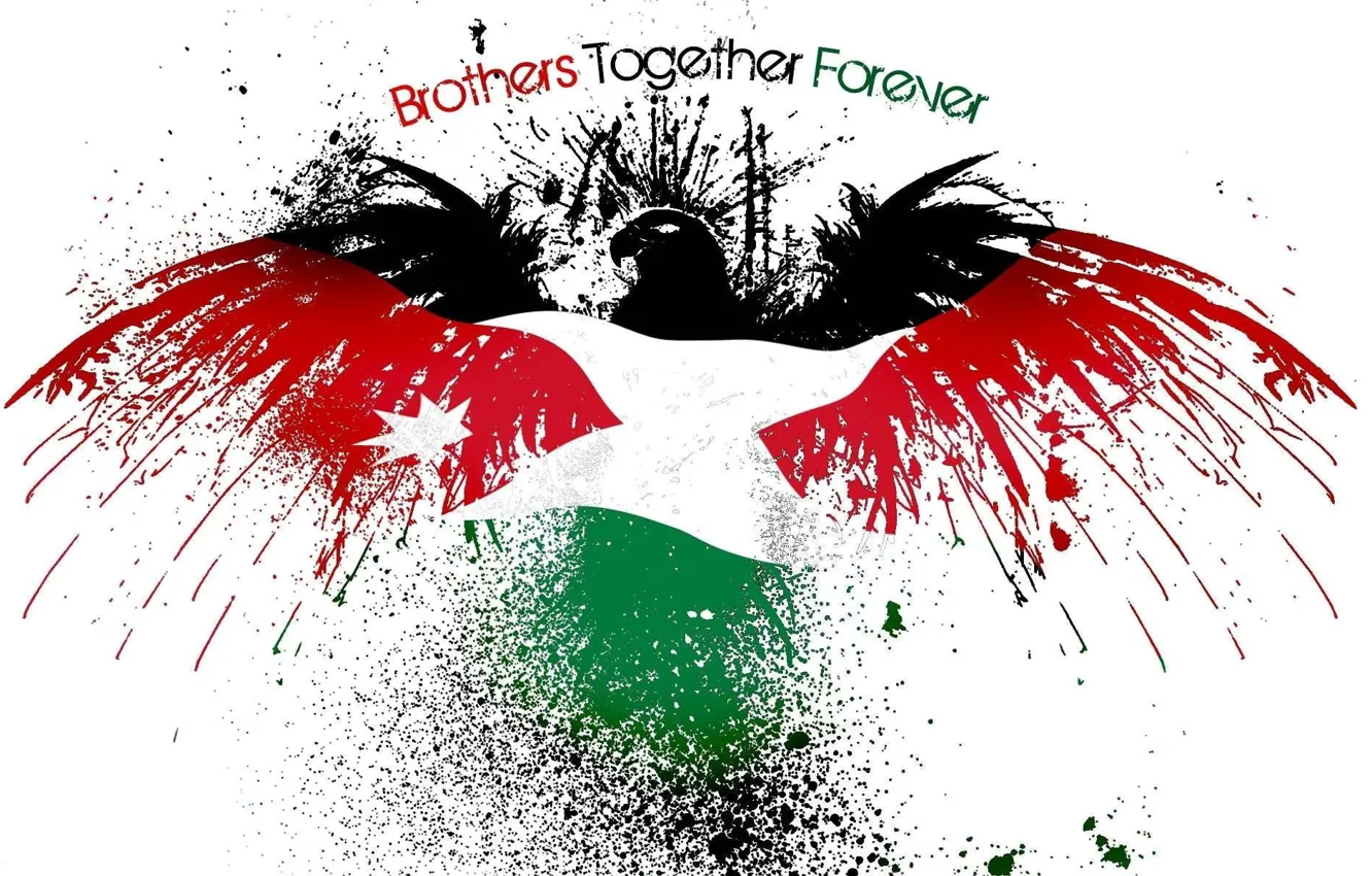Фото обои флаг, Орел, Палестина, Brothers Together Forever, Братья вместе навсегда