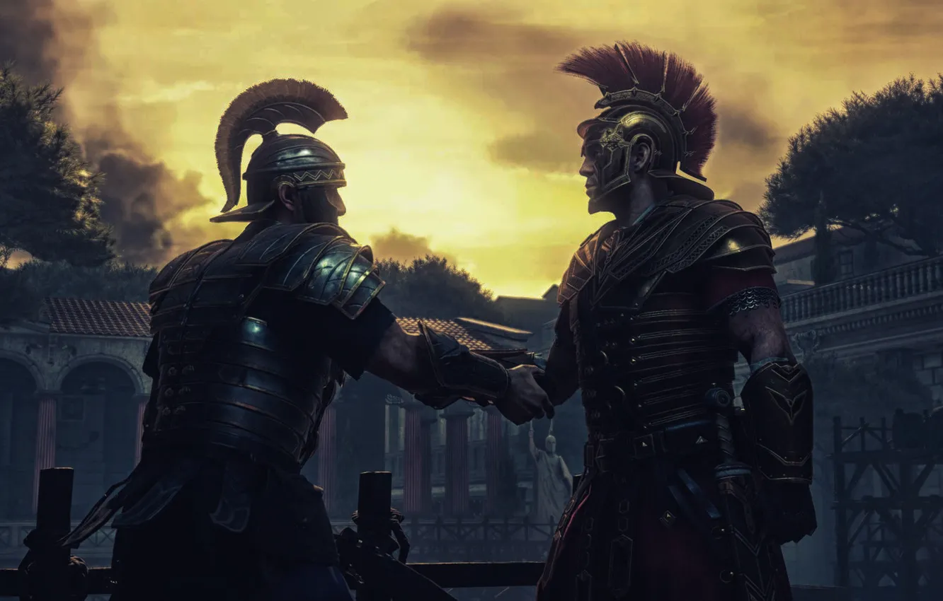 Фото обои Crytek, Legionnaires, Microsoft Game Studios, Video Game, Ryse: Son of Rome, Roman Officers, General Marcus …