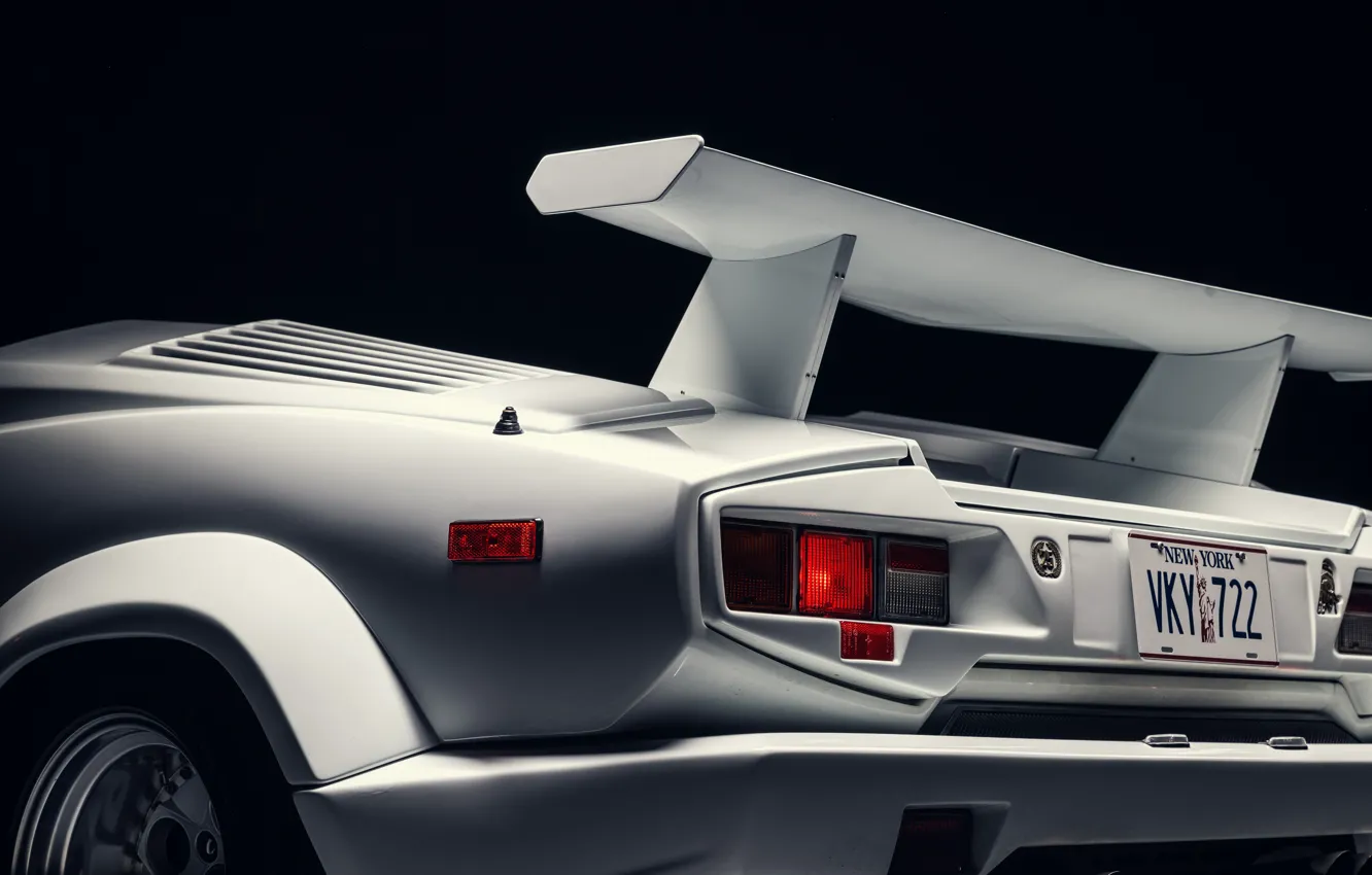 Фото обои Lamborghini, Countach, 1989, rear wing, Lamborghini Countach 25th Anniversary